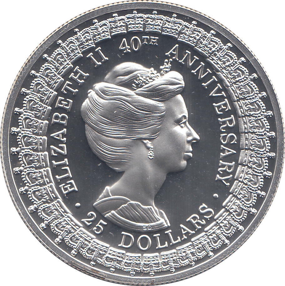 1992 SILVER PROOF TWENTY FIVE DOLLARS AUSTRALIA - SILVER WORLD COINS - Cambridgeshire Coins