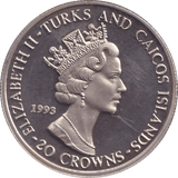 1992 TWENTY CROWNS ANNIVERSARY OF THE ACCESSION - WORLD COINS - Cambridgeshire Coins