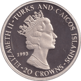 1992 TWENTY CROWNS ANNIVERSARY OF THE ACCESSION - WORLD COINS - Cambridgeshire Coins