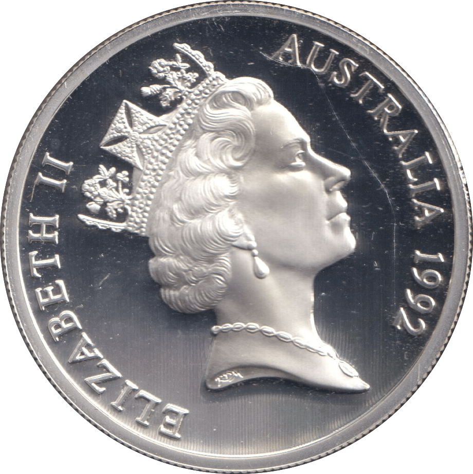 1992 TWENTY FIVE DOLLAR SILVER PROOF 40TH ANNIVERSARY - SILVER WORLD COINS - Cambridgeshire Coins