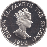 1992 TWO POUNDS ALDERNEY 40TH ANNIVERSARY OF REIGN - SILVER WORLD COINS - Cambridgeshire Coins