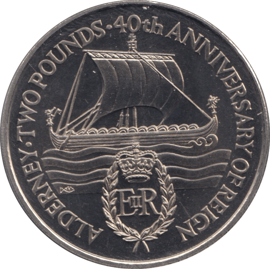 1992 TWO POUNDS ALDERNEY F400 - WORLD COINS - Cambridgeshire Coins