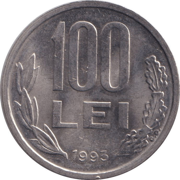 1993 100 LEI ROMANIA - WORLD COINS - Cambridgeshire Coins