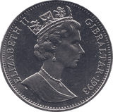 1993 100 YEARS OF PETER RABBIT ONE CROWN GIBRALTAR - WORLD COINS - Cambridgeshire Coins
