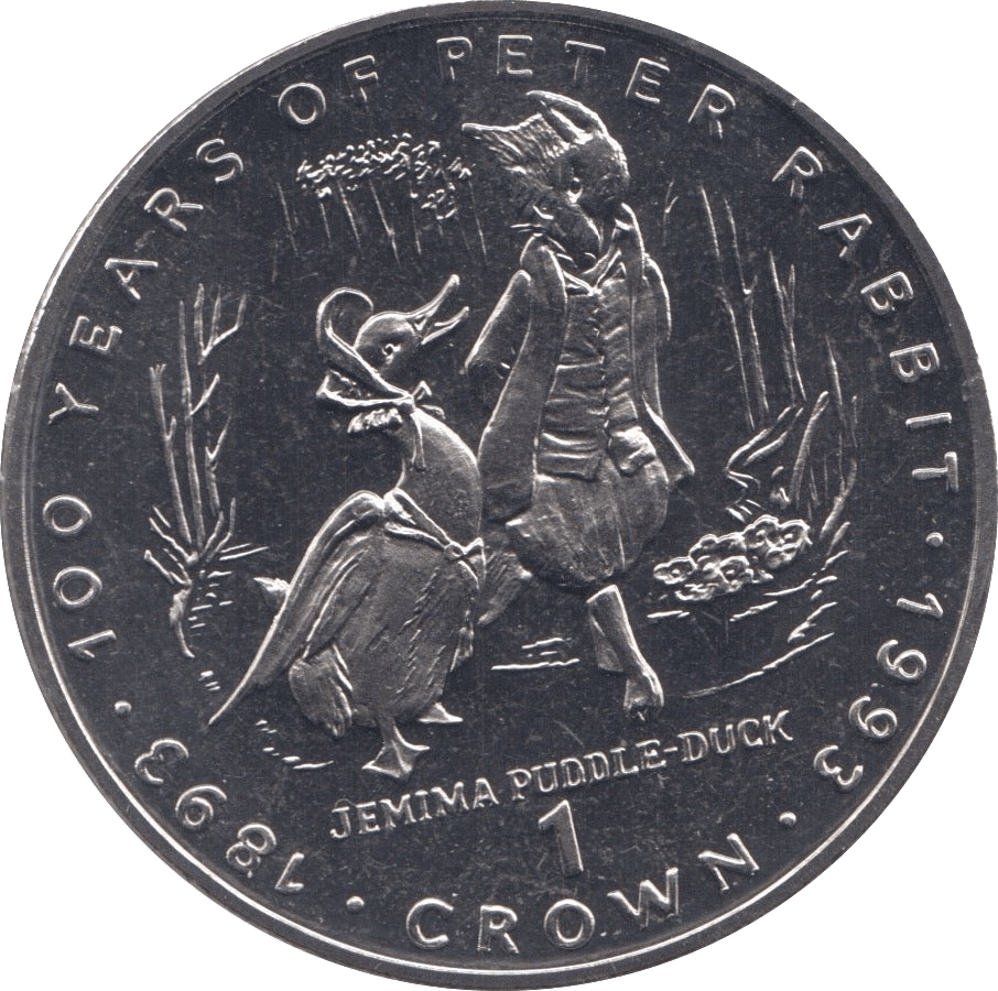 1993 100 YEARS OF PETER RABBIT ONE CROWN GIBRALTAR - WORLD COINS - Cambridgeshire Coins