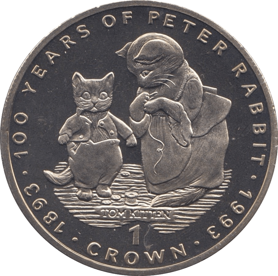 1993 100 YEARS OF PETER RABBIT ONE CROWN GIBRALTAR - WORLD COINS - Cambridgeshire Coins