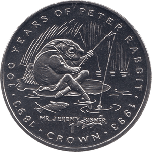 1993 100 YEARS OF PETER RABBIT ONE CROWN GIBRALTAR - WORLD COINS - Cambridgeshire Coins