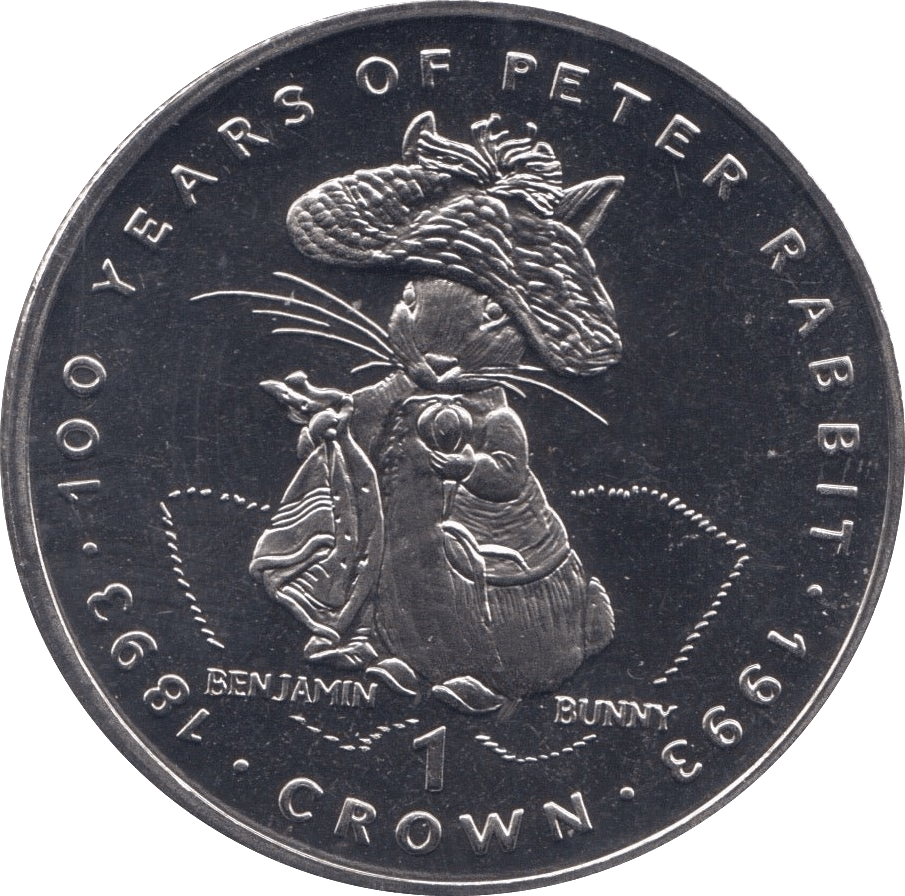 1993 100 YEARS OF PETER RABBIT ONE CROWN GIBRALTAR - WORLD COINS - Cambridgeshire Coins