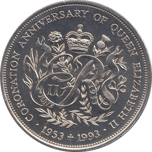 1993 2 POUNDS CORONATION OF THE QUEEN 40TH ANNIVERSARY - WORLD COINS - Cambridgeshire Coins