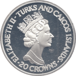 1993 20 CROWNS CORONATION ANNIVERSARY SILVER PROOF - WORLD COINS - Cambridgeshire Coins