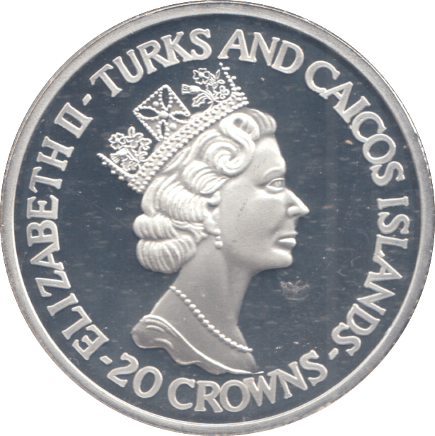 1993 20 CROWNS CORONATION ANNIVERSARY SILVER PROOF - WORLD COINS - Cambridgeshire Coins