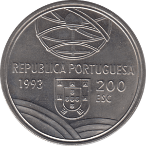 1993 200 ESCUDOS PORTUGAL - WORLD COINS - Cambridgeshire Coins