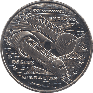 1993 2.8 ECUS EUROTUNNEL ( BU ) - WORLD COINS - Cambridgeshire Coins