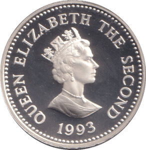 1993 ALDERNEY CORONATION ANNIVERSARY ONE POUND SILVER PROOF - £1 Silver Proof - Cambridgeshire Coins