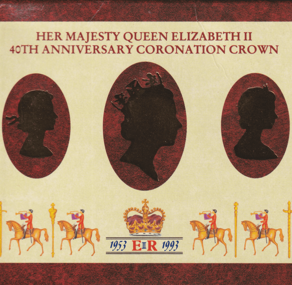 1993 BRILLIANT UNCIRCULATED £5 COIN PRESENTATION PACK 40TH CORONATION ANNIVERSARY - £5 BU PACK - Cambridgeshire Coins