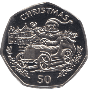 1993 CHRISTMAS 50P FATHER CHRISTMAS PROOF GIBRALTAR - 50P CHRISTMAS COINS - Cambridgeshire Coins
