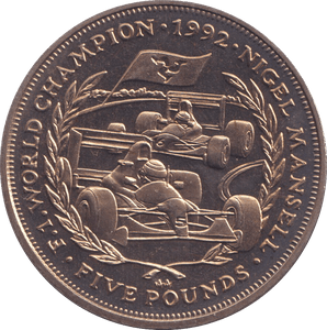 1993 F1 WORLD CHAMPIONSHIP FIVE POUND ISLE OF MAN - WORLD COINS - Cambridgeshire Coins