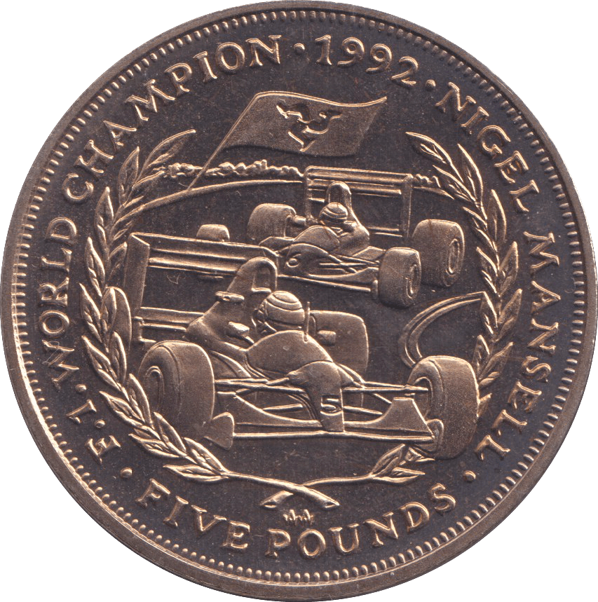 1993 F1 WORLD CHAMPIONSHIP FIVE POUND ISLE OF MAN - WORLD COINS - Cambridgeshire Coins
