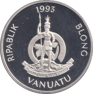 1993 FIFTY VATU CORONATION ANNIVERSARY - WORLD COINS - Cambridgeshire Coins