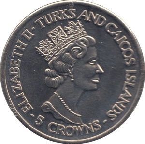 1993 FIVE CROWNS TURKS AND CAICOS F408 - WORLD COINS - Cambridgeshire Coins