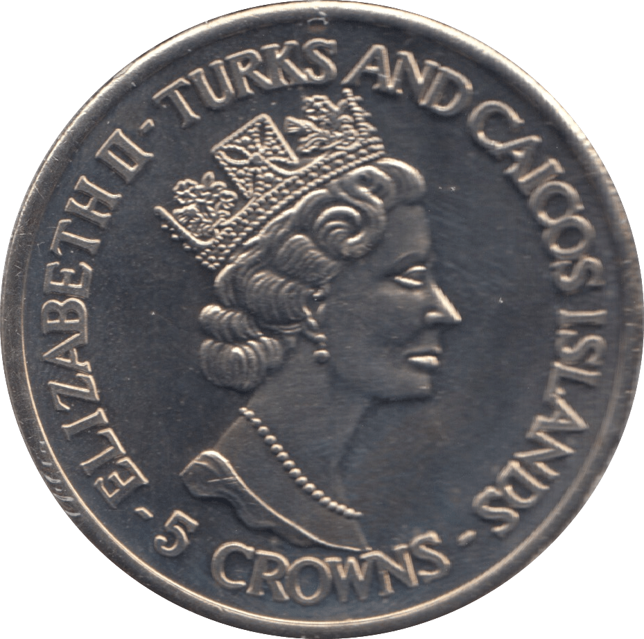 1993 FIVE CROWNS TURKS AND CAICOS F600 - WORLD COINS - Cambridgeshire Coins
