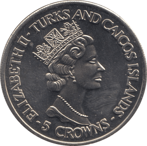 1993 FIVE DOLLARS COIN TURKS AND CAICOS F383 - WORLD COINS - Cambridgeshire Coins