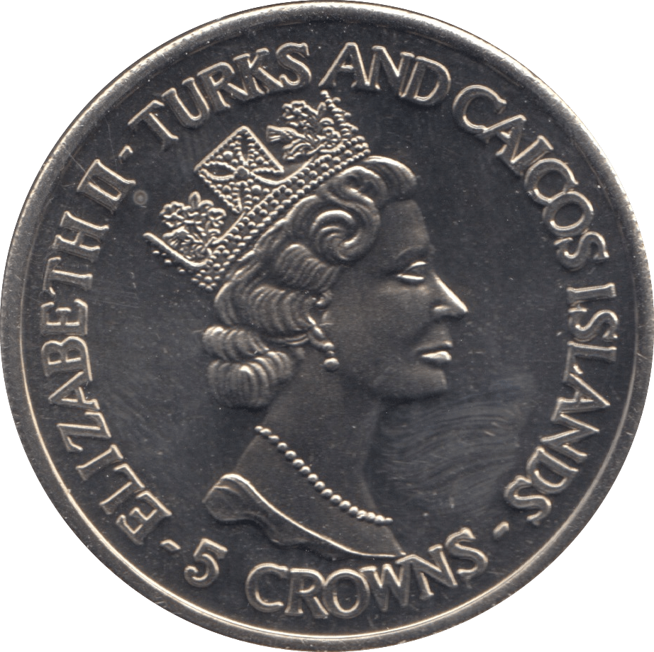 1993 FIVE DOLLARS COIN TURKS AND CAICOS F383 - WORLD COINS - Cambridgeshire Coins