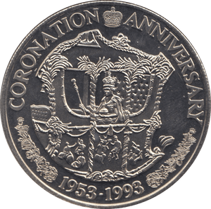 1993 FIVE DOLLARS COIN TURKS AND CAICOS F383 - WORLD COINS - Cambridgeshire Coins