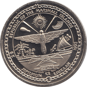 1993 FIVE DOLLARS MARSHALL ISLANDS HEROES OF THE NORTH ATLANTIC - WORLD COINS - Cambridgeshire Coins