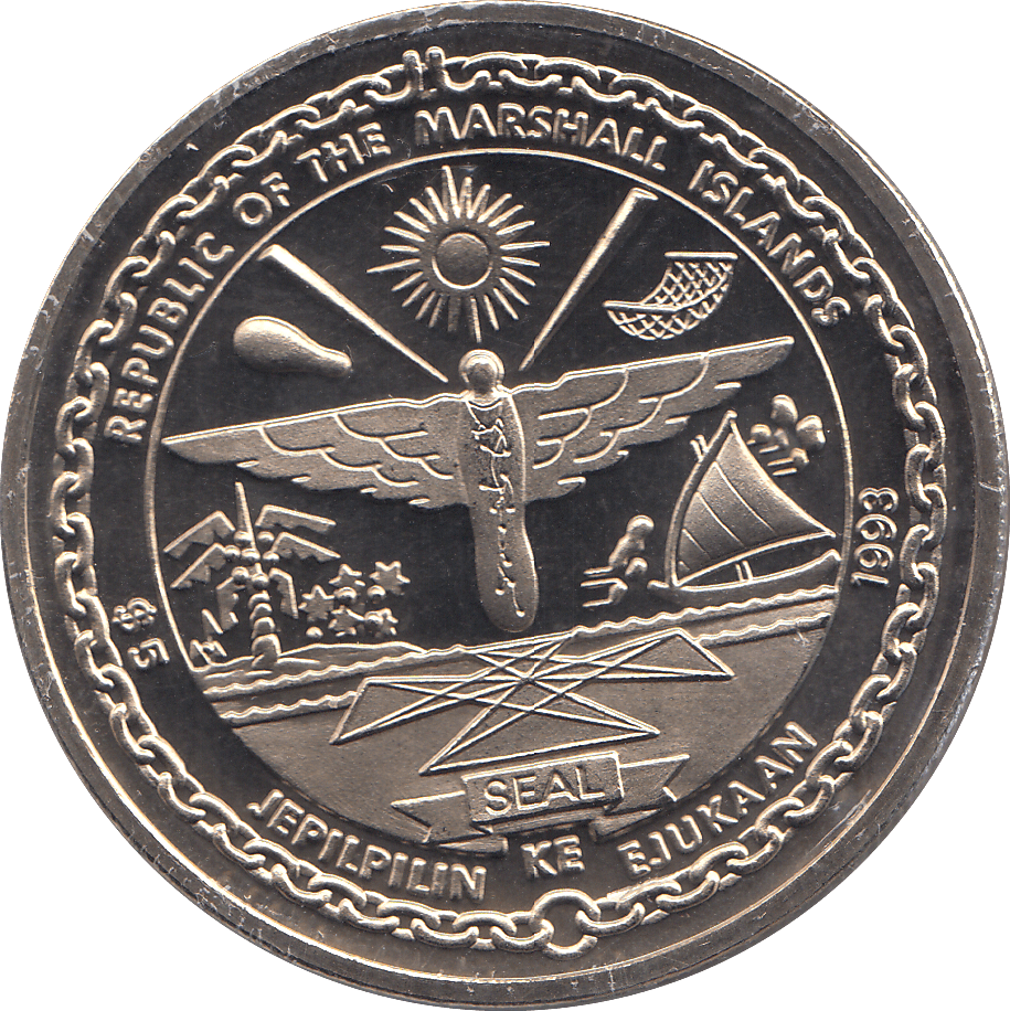 1993 FIVE DOLLARS MARSHALL ISLANDS HEROES OF THE NORTH ATLANTIC - WORLD COINS - Cambridgeshire Coins