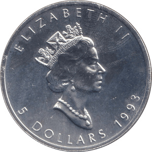 1993 FIVE POUNDS CANADA - WORLD COINS - Cambridgeshire Coins