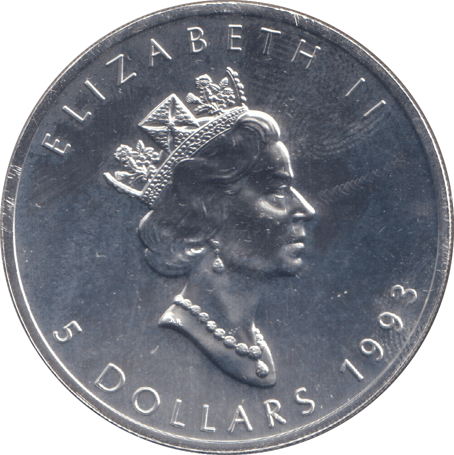 1993 FIVE POUNDS CANADA - WORLD COINS - Cambridgeshire Coins