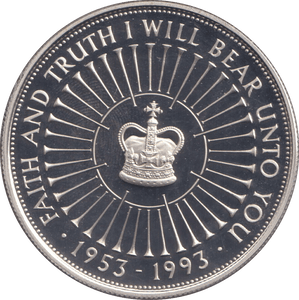 1993 FIVE POUNDS FAITH AND TRUTH I WILL BEAR UNTO YOU - WORLD COINS - Cambridgeshire Coins
