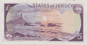 1993 FIVE POUNDS JERSEY BANKNOTE REF-1822 - WORLD BANKNOTES - Cambridgeshire Coins