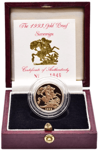 1993 GOLD PROOF SOVEREIGN BOXED - GOLD PROOF SOVEREIGNS - Cambridgeshire Coins