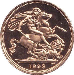 1993 GOLD SOVEREIGN ( PROOF ) - SOVEREIGN - Cambridgeshire Coins