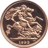 1993 GOLD SOVEREIGN ( PROOF ) - SOVEREIGN - Cambridgeshire Coins