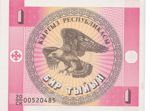 1993 KYRGYZSTAN 1 TYIYN BANKNOTE REF-1705 - WORLD BANKNOTES - Cambridgeshire Coins