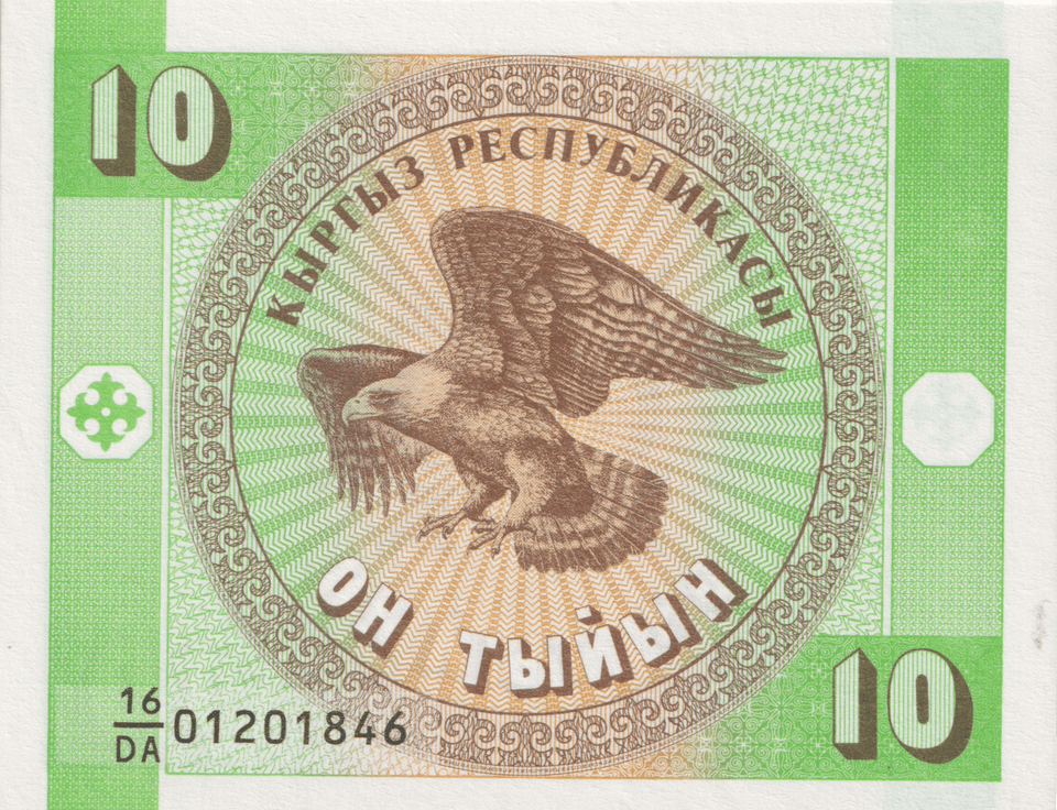 1993 KYRGYZSTAN 10 TYIYN BANKNOTE REF-1724 - WORLD BANKNOTES - Cambridgeshire Coins