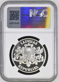 1993 LATVIA INDEPENDENCE 75TH ANNIVERSARY S10L PF 69 ULTRA CAMEO - NGC SILVER COINS - Cambridgeshire Coins