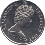 1993 ONE CROWN GIBRALTAR F472 - WORLD COINS - Cambridgeshire Coins