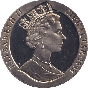 1993 ONE CROWN H.M.S ARK ROYAL GIBRALTAR BU - WORLD COINS - Cambridgeshire Coins