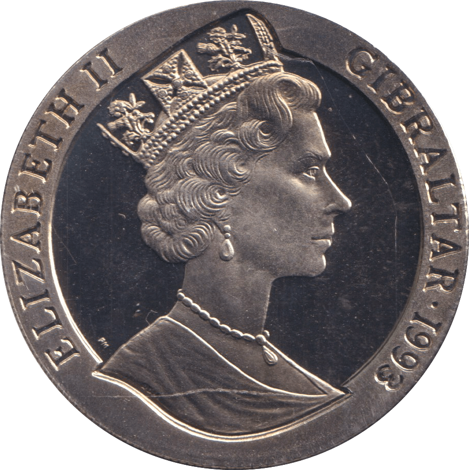 1993 ONE CROWN H.M.S ARK ROYAL GIBRALTAR BU - WORLD COINS - Cambridgeshire Coins