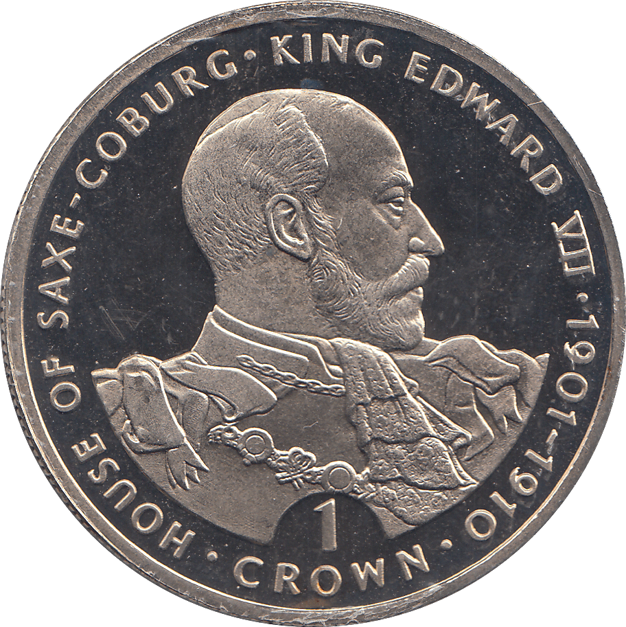 1993 ONE CROWN HOUSE OF SAXE COBURG ( BU ) - WORLD COINS - Cambridgeshire Coins
