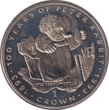 1993 ONE CROWN PROOF LIKE 100 YEARS OF PETER RABBIT GIBRALTAR - WORLD COINS - Cambridgeshire Coins
