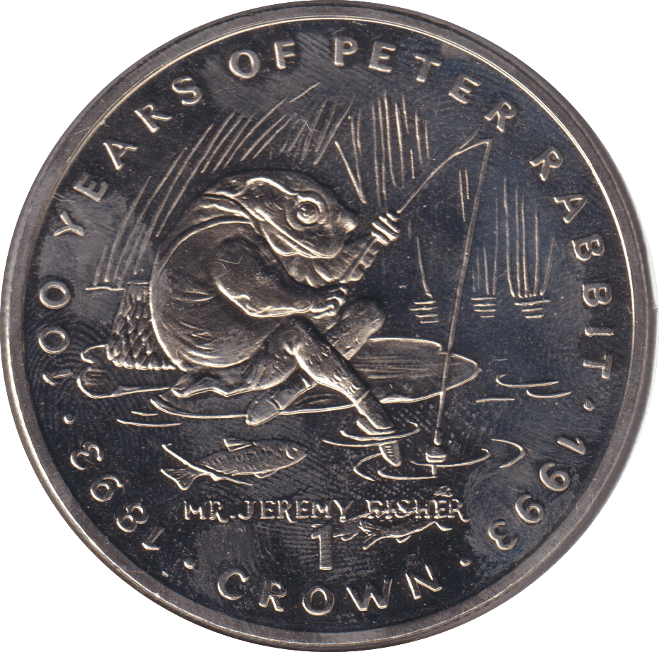 1993 ONE CROWN PROOF LIKE 100 YEARS OF PETER RABBIT GIBRALTAR - WORLD COINS - Cambridgeshire Coins