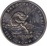 1993 ONE CROWN PROOF LIKE 100 YEARS OF PETER RABBIT GIBRALTAR - WORLD COINS - Cambridgeshire Coins