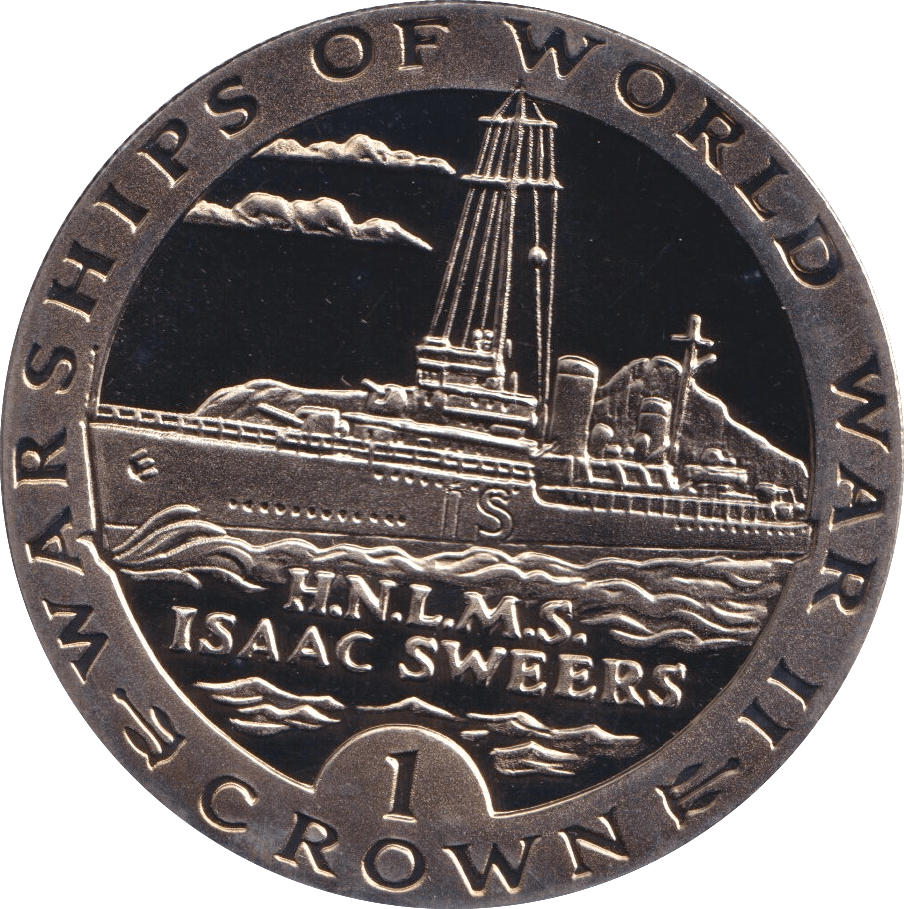 1993 ONE CROWN WARSHIPS OF WWII F71 - Crown - Cambridgeshire Coins