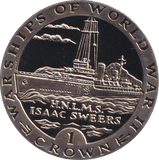 1993 ONE CROWN WARSHIPS OF WWII F73 - Crown - Cambridgeshire Coins