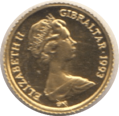 1993 ONE GRAM Gibraltar - Crown - Cambridgeshire Coins